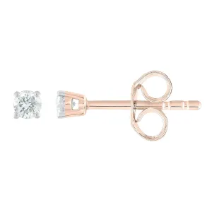 0.10ct Diamond Stud Earrings in 9ct Rose Gold