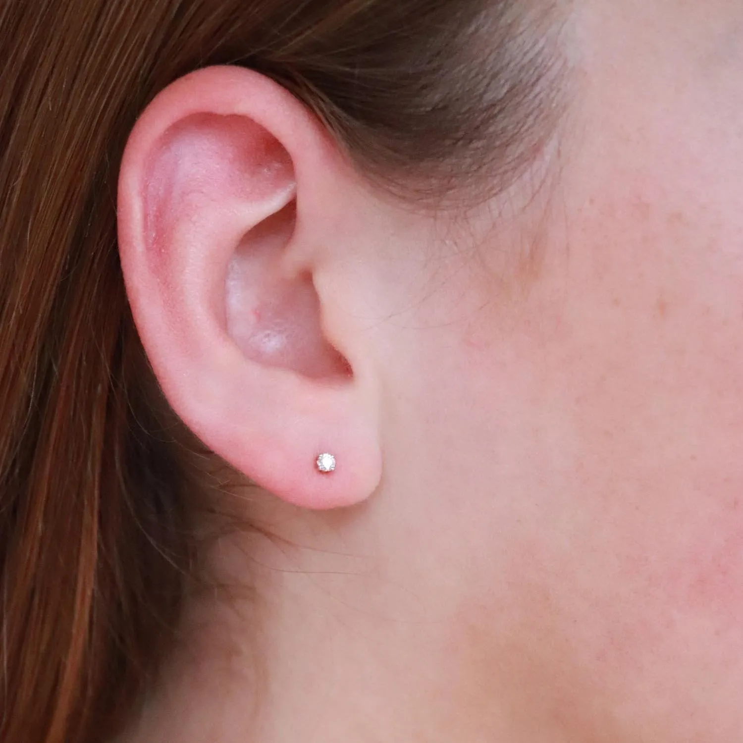 0.10ct Diamond Stud Earrings in 9ct Rose Gold