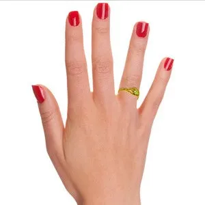 0.3 Carat 14K Solid Yellow Gold Gentle Spirit Peridot Ring
