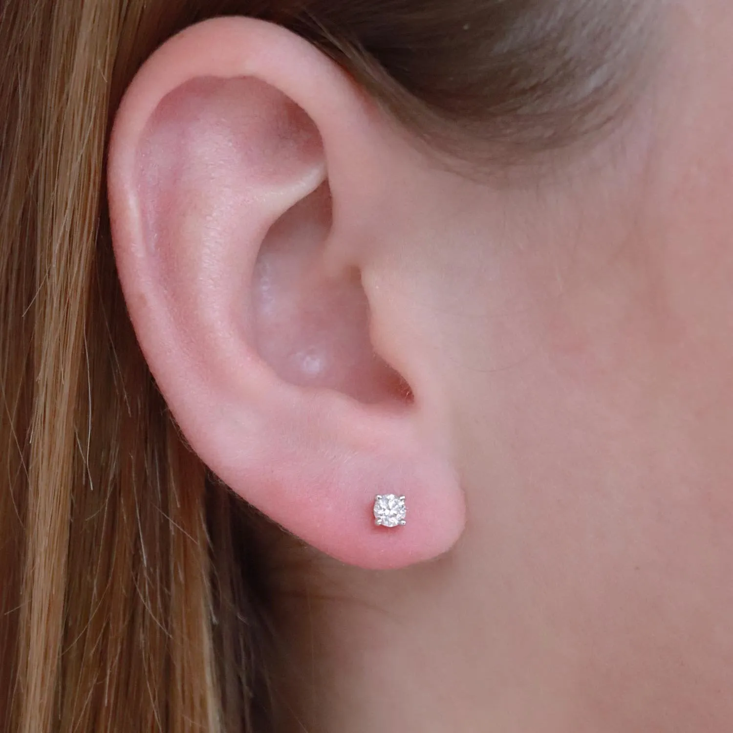 0.30ct Diamond Stud Earrings In 9Ct Rose Gold