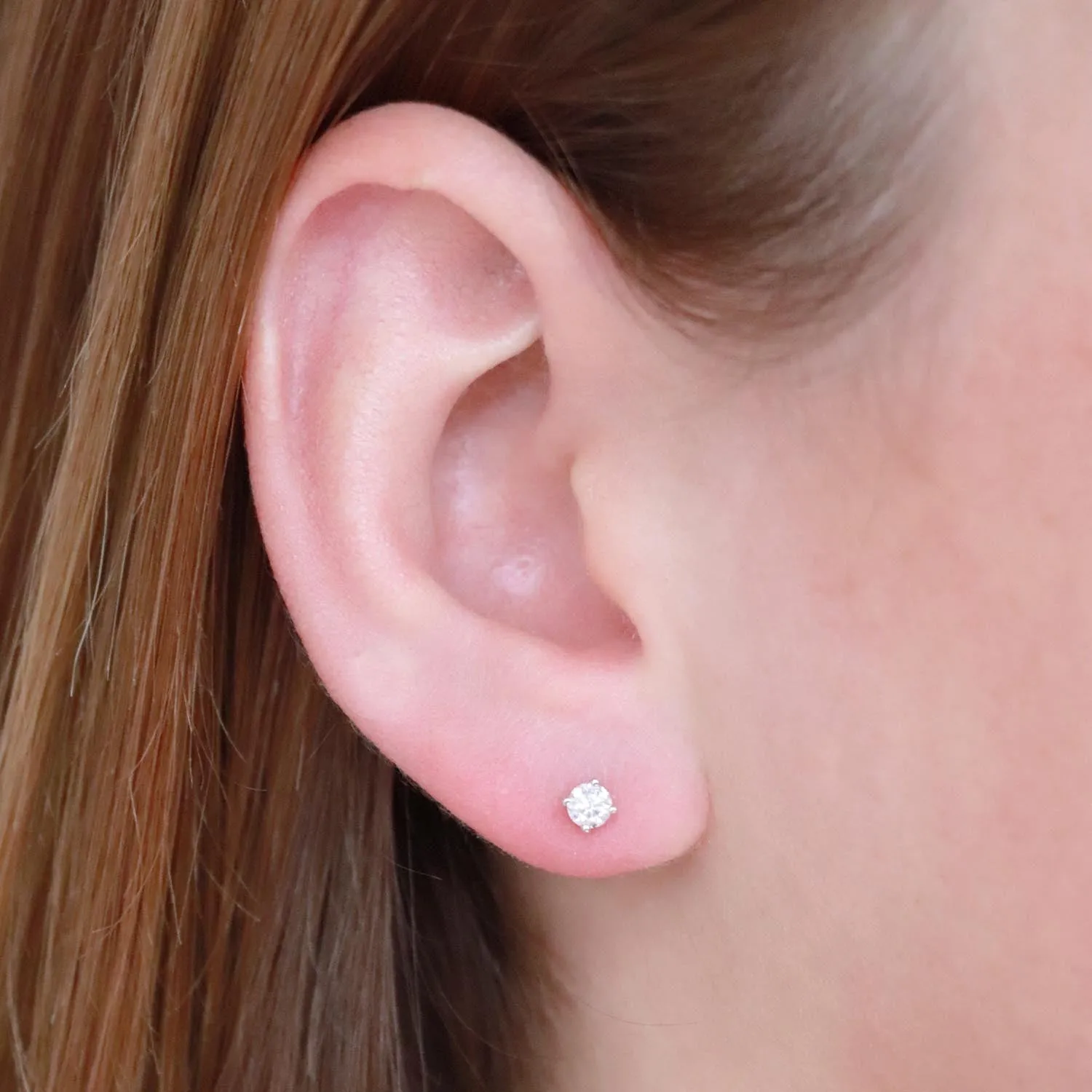 0.30ct Diamond Stud Earrings In 9Ct White Gold