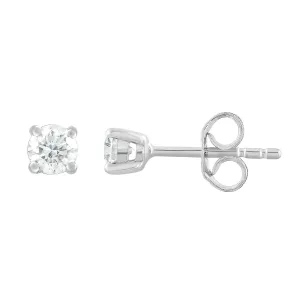 0.30ct Diamond Stud Earrings In 9Ct White Gold