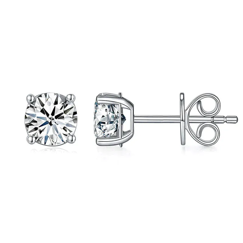 14K Gold 0.5 Carat Lab Grown Diamond Earrings (Total 1 Carat) LGE001_2