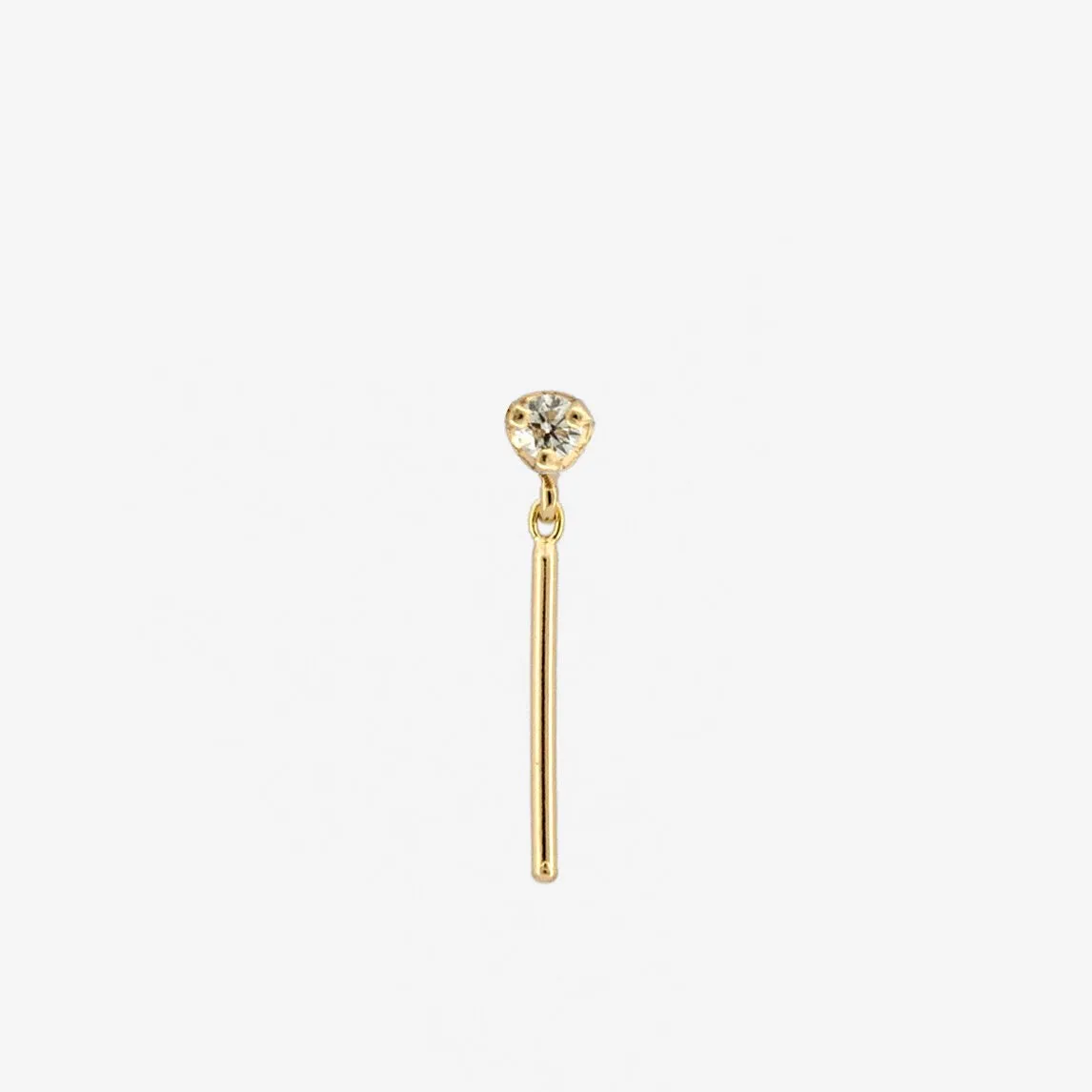 14k Gold Diamond Wisp Stud