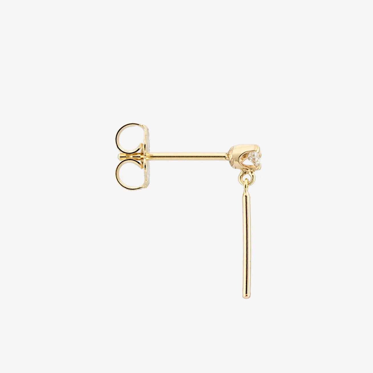 14k Gold Diamond Wisp Stud