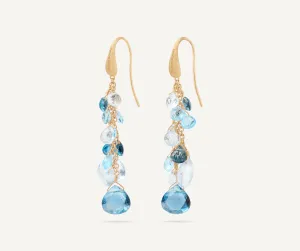 18K Yellow Gold Multi-Strand Topaz Earrings