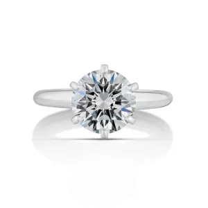 2.02 Carat Round Brilliant Solitaire Engagement Ring