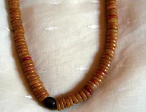 380 SOLD Old Amber(?) Beads Necklace
