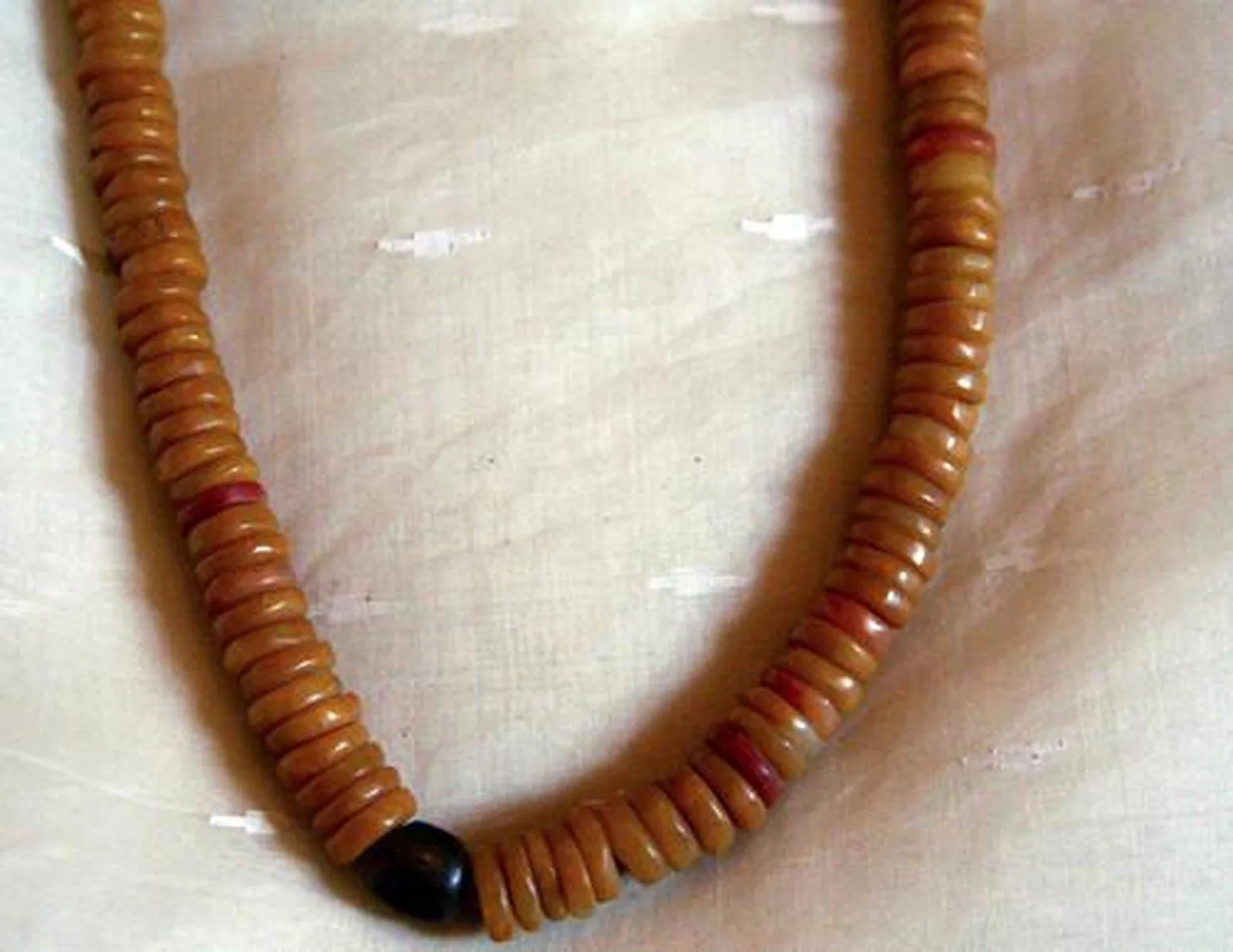 380 SOLD Old Amber(?) Beads Necklace