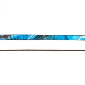 5mm Turquoise and Bronze Ornate Printed Flat Leather by the Foot
