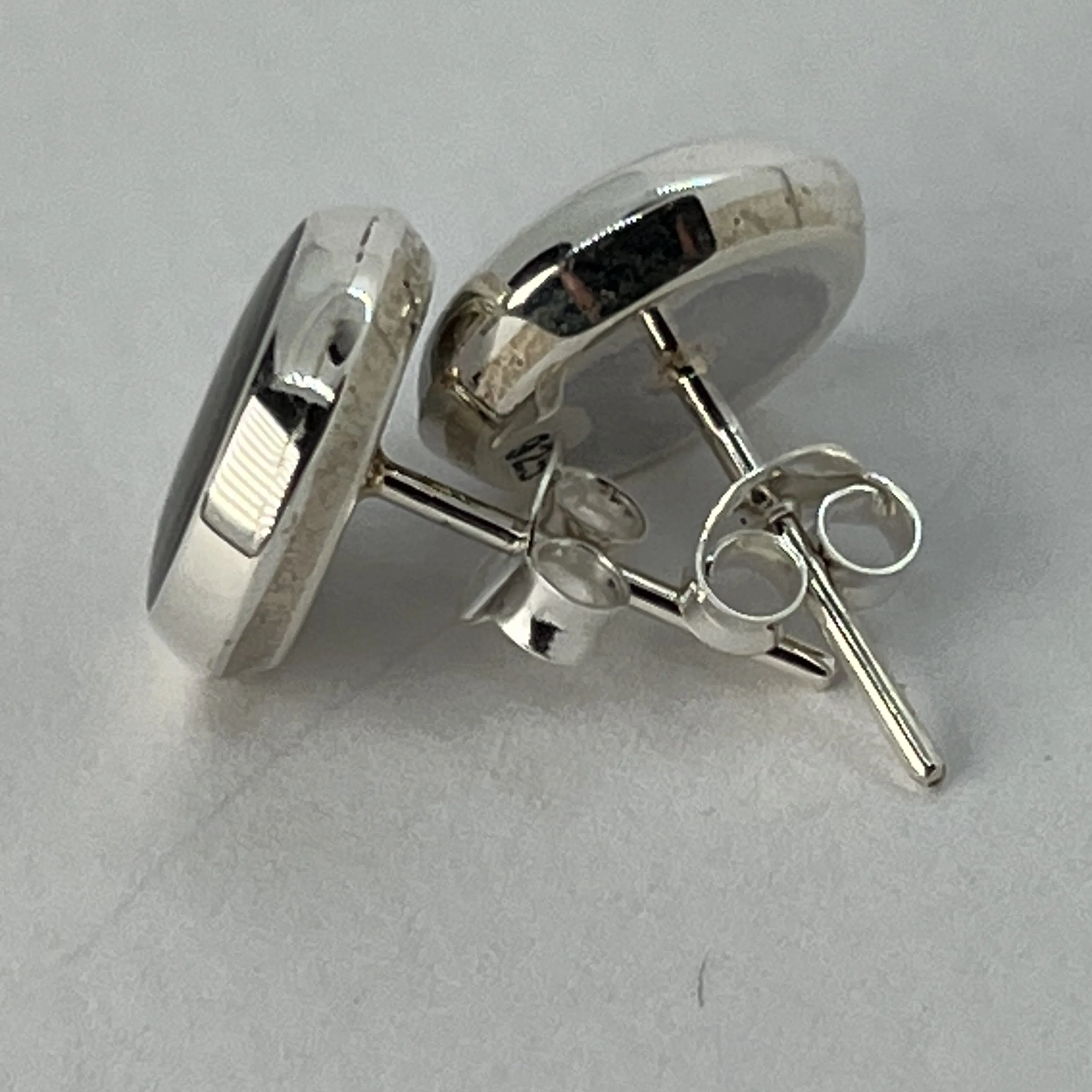 Abalone Sterling Silver, Chunky Stud Earrings