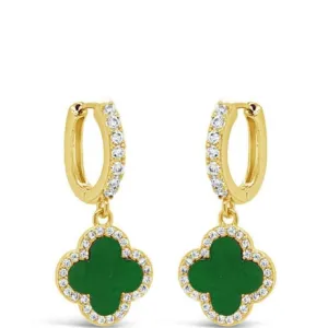 Absolute Jewellery Emerald Clover Earrings
