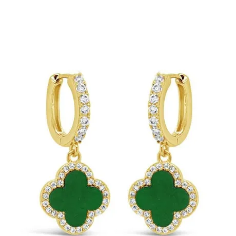 Absolute Jewellery Emerald Clover Earrings