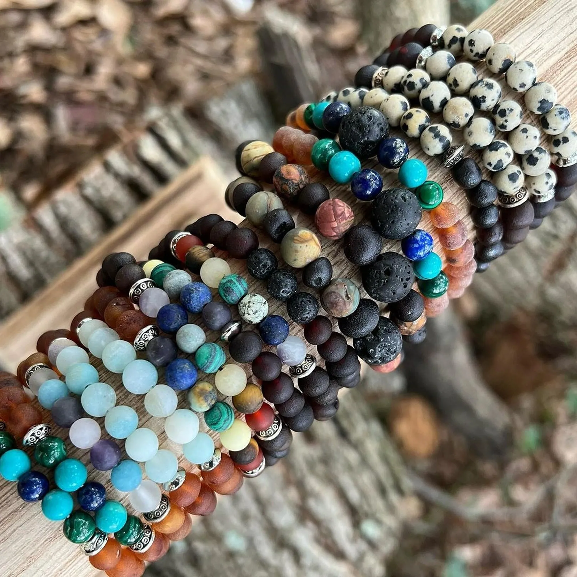 Adults | Rainbow Chakra   Raw Cherry Amber Bracelet