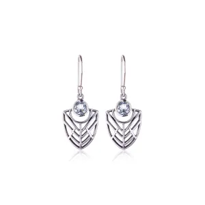 Akila Blue Topaz Earrings, Sterling Silver