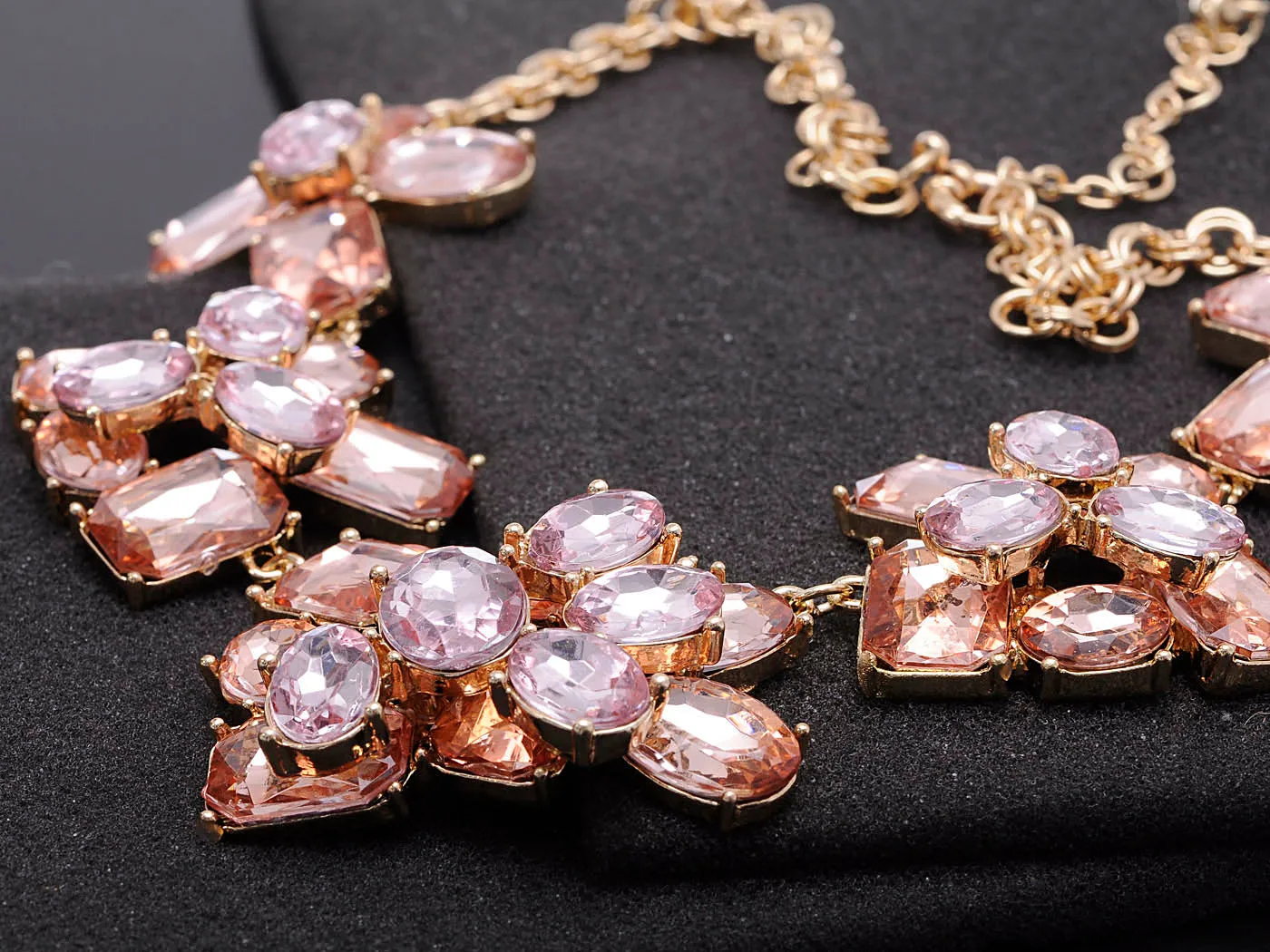 Amber Clustered Chain Necklace