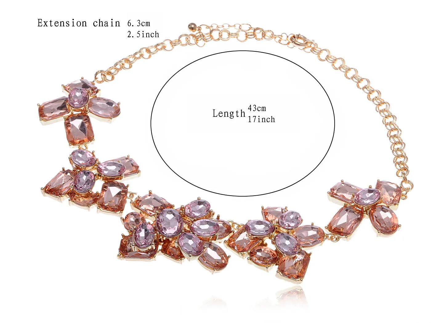Amber Clustered Chain Necklace