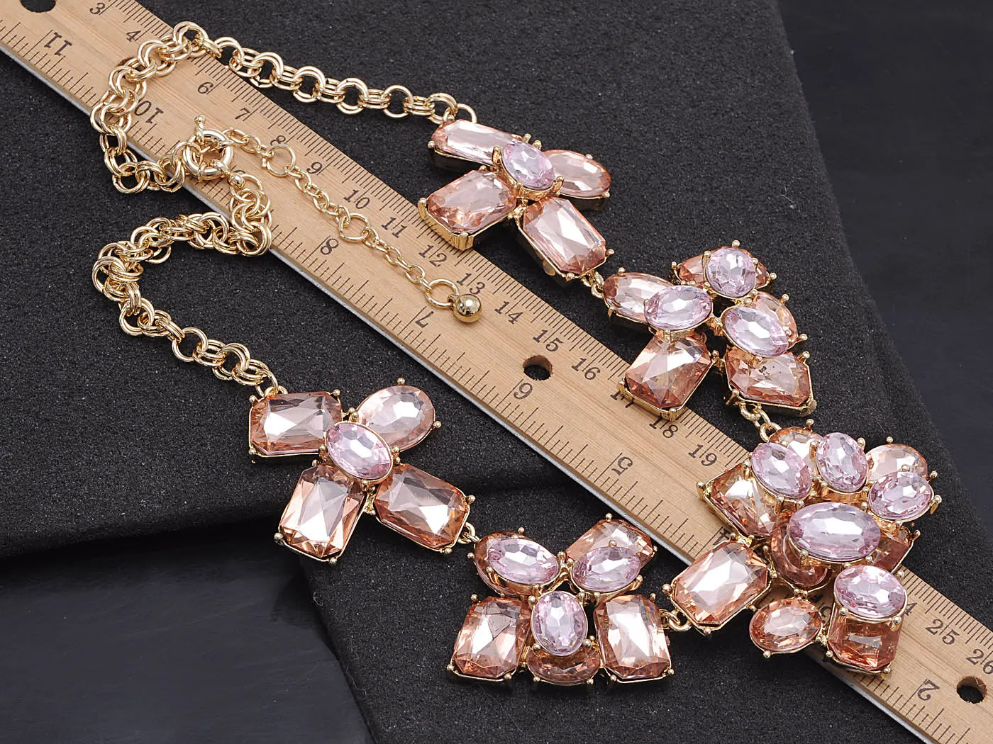 Amber Clustered Chain Necklace