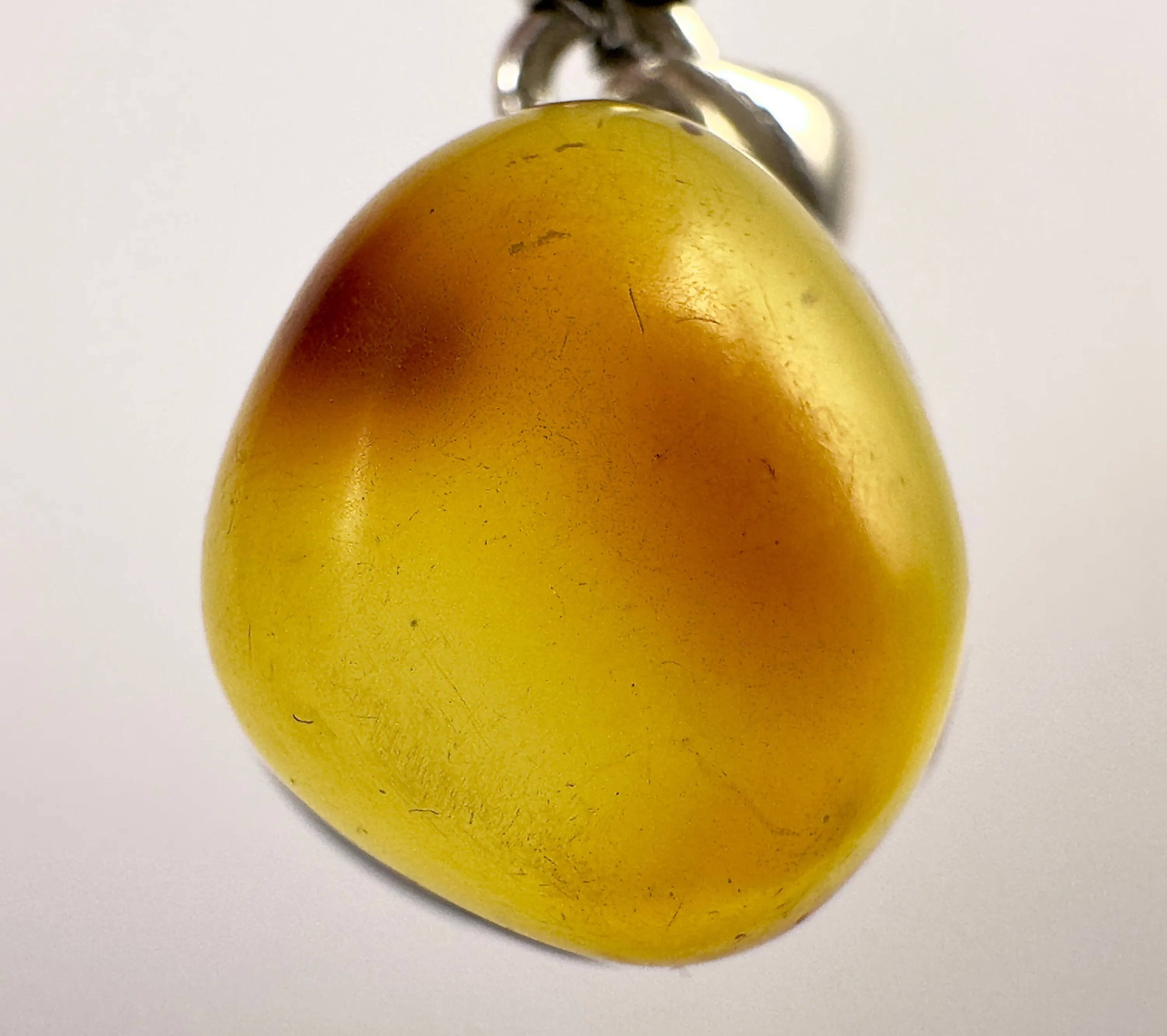 AMBER Crystal Pendant - Sterling Silver - Pendant Necklace, Fine Jewelry, Healing Crystals and Stones 53438