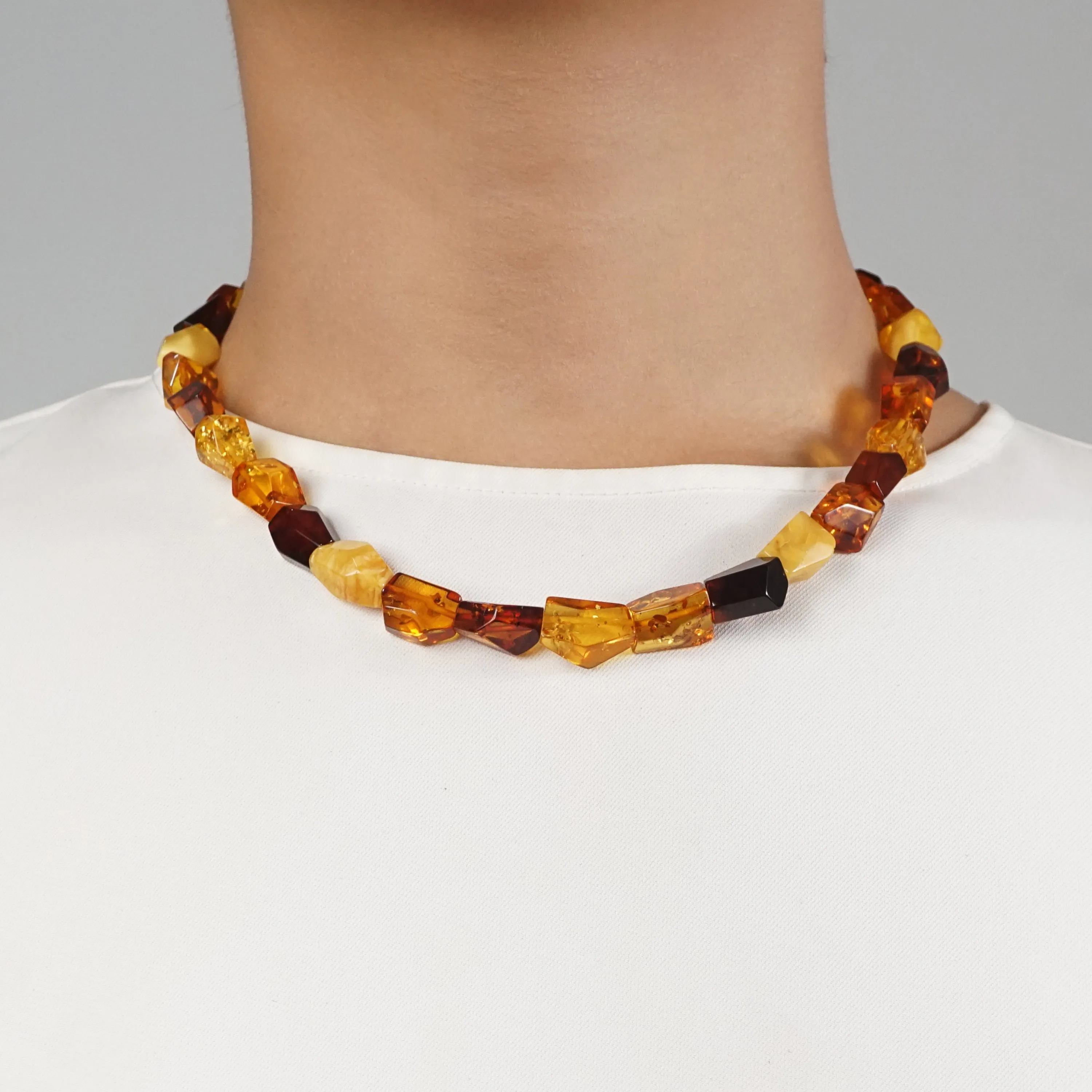 Amber Faceted Nugget