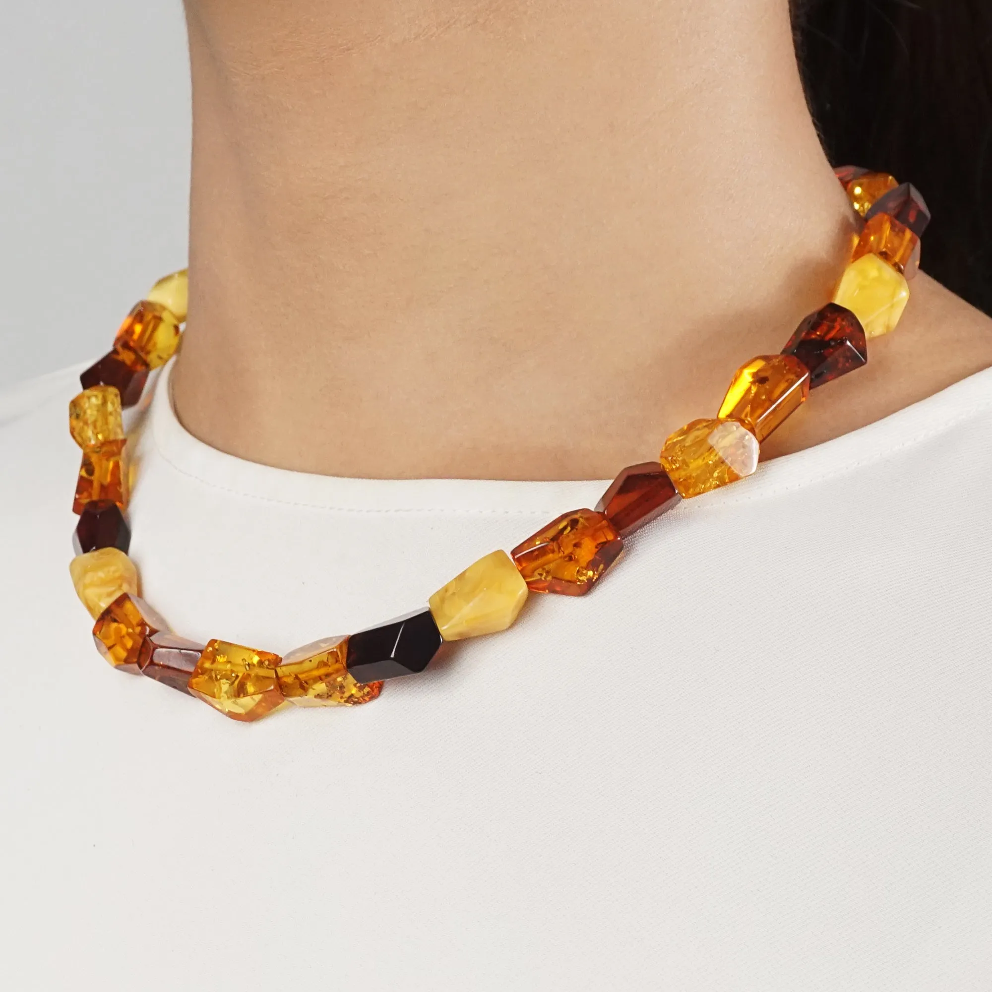 Amber Faceted Nugget