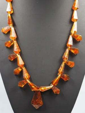 Amber in Resin Statement Necklace