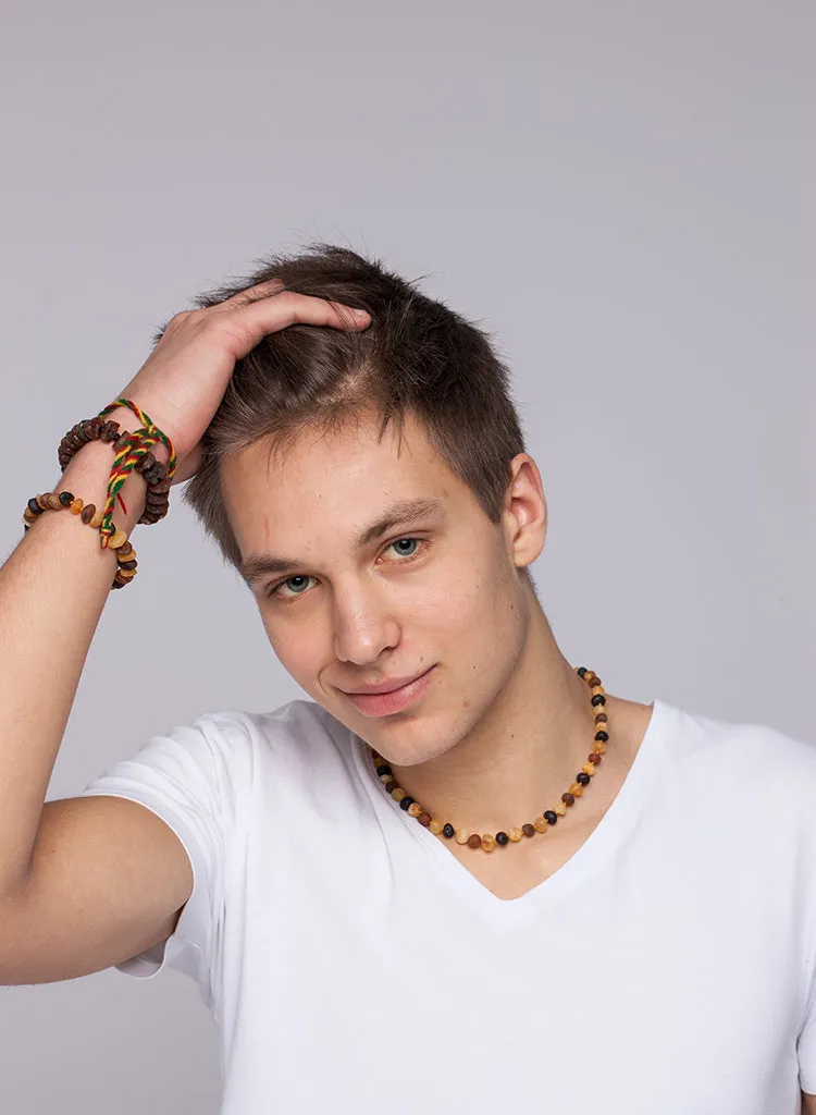 AMBER NECKLACE & BRACELET MULTI RAW BEADS