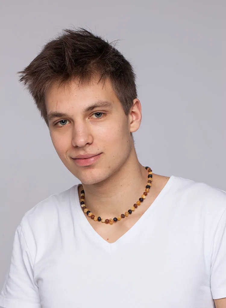 AMBER NECKLACE & BRACELET MULTI RAW BEADS