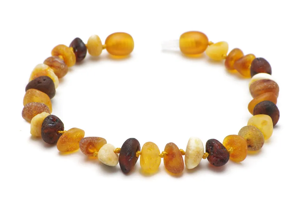 AMBER NECKLACE & BRACELET MULTI RAW BEADS