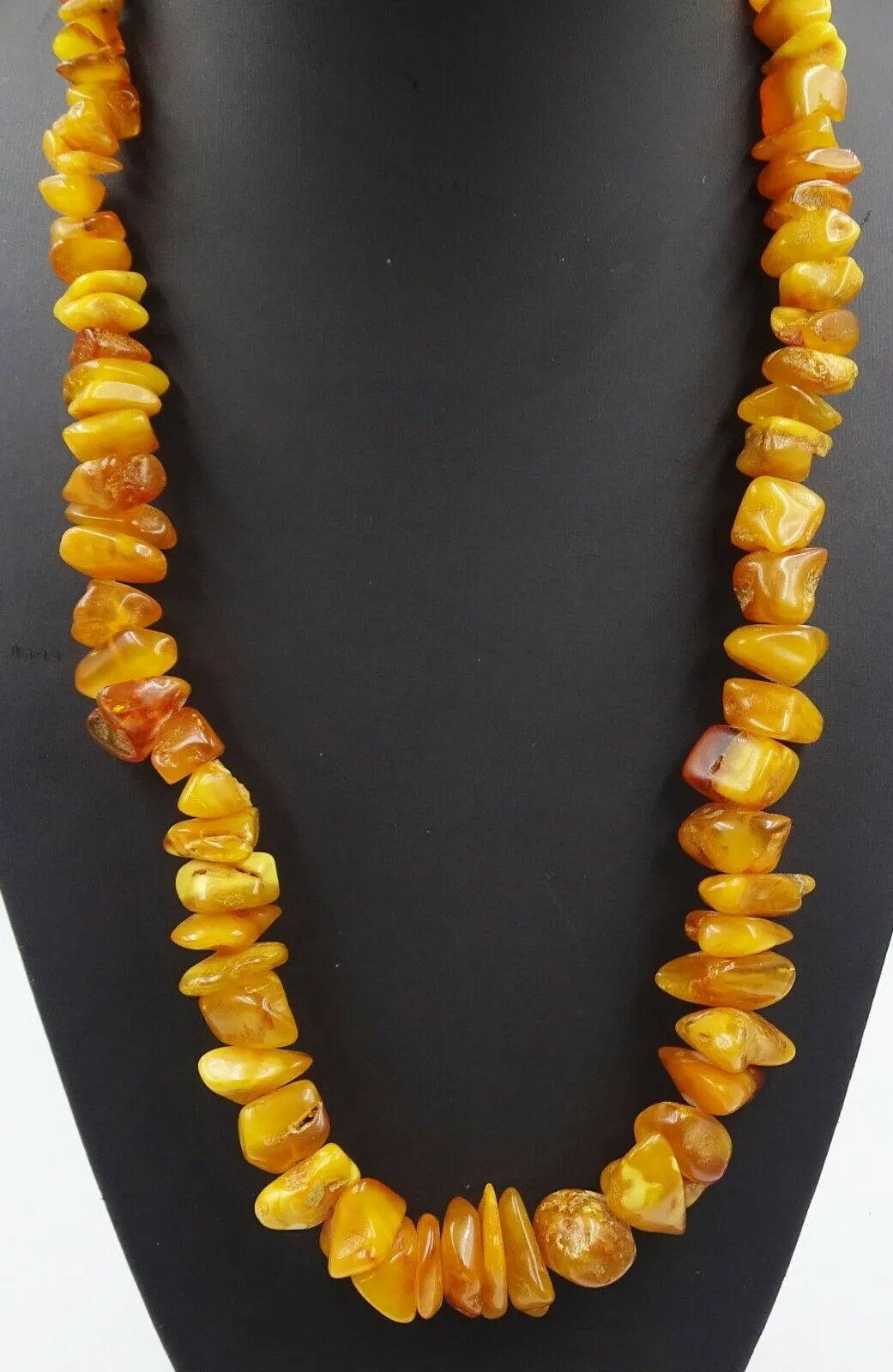 Amber Necklace with Stones Graduating in Size