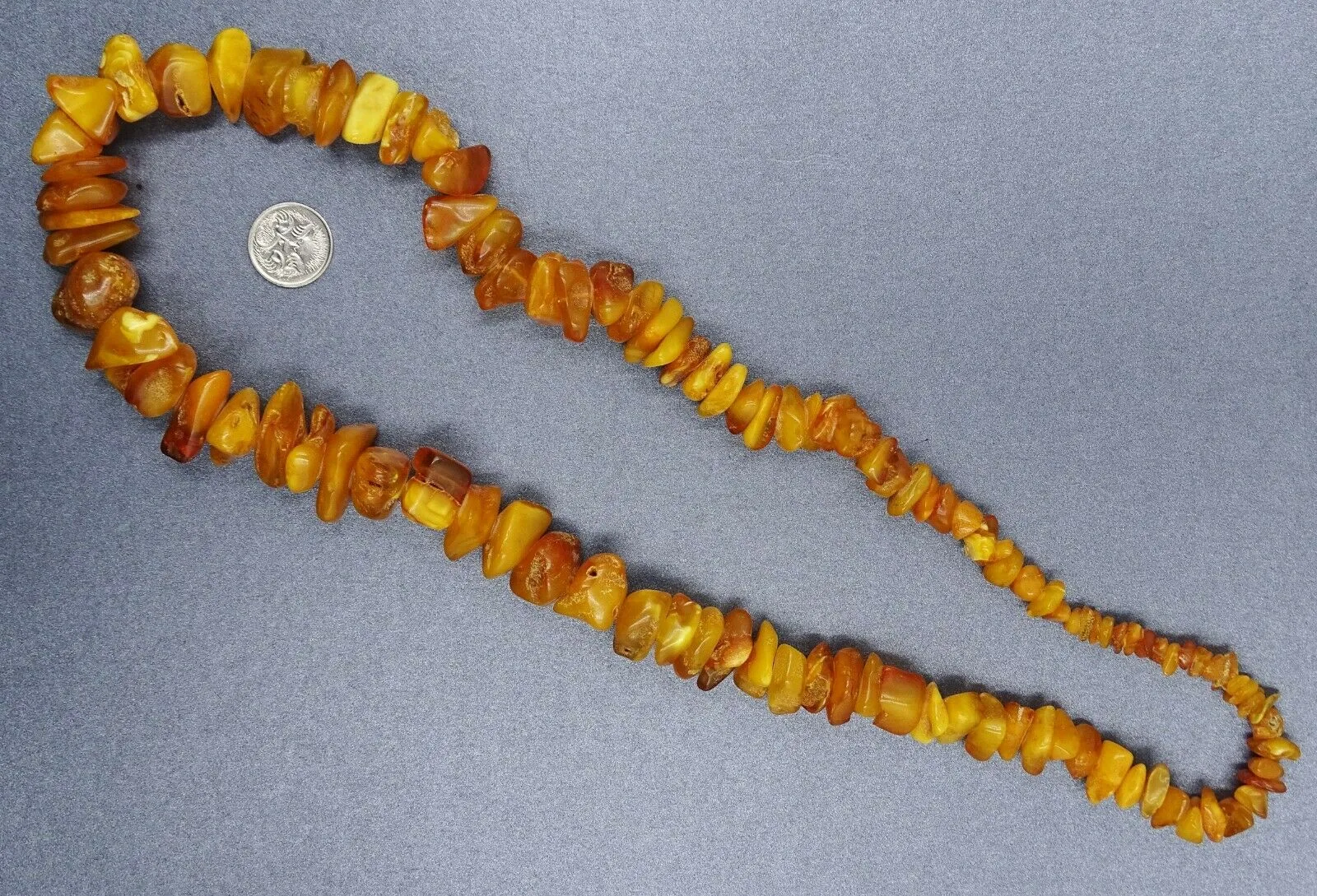 Amber Necklace with Stones Graduating in Size
