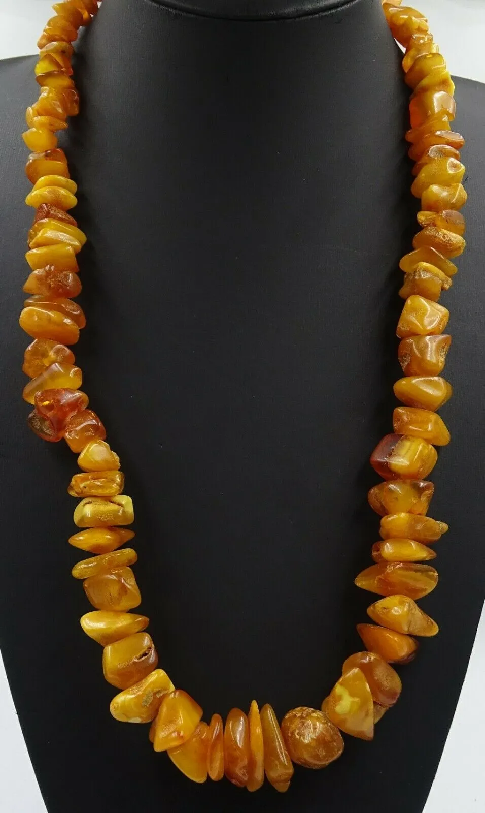 Amber Necklace with Stones Graduating in Size
