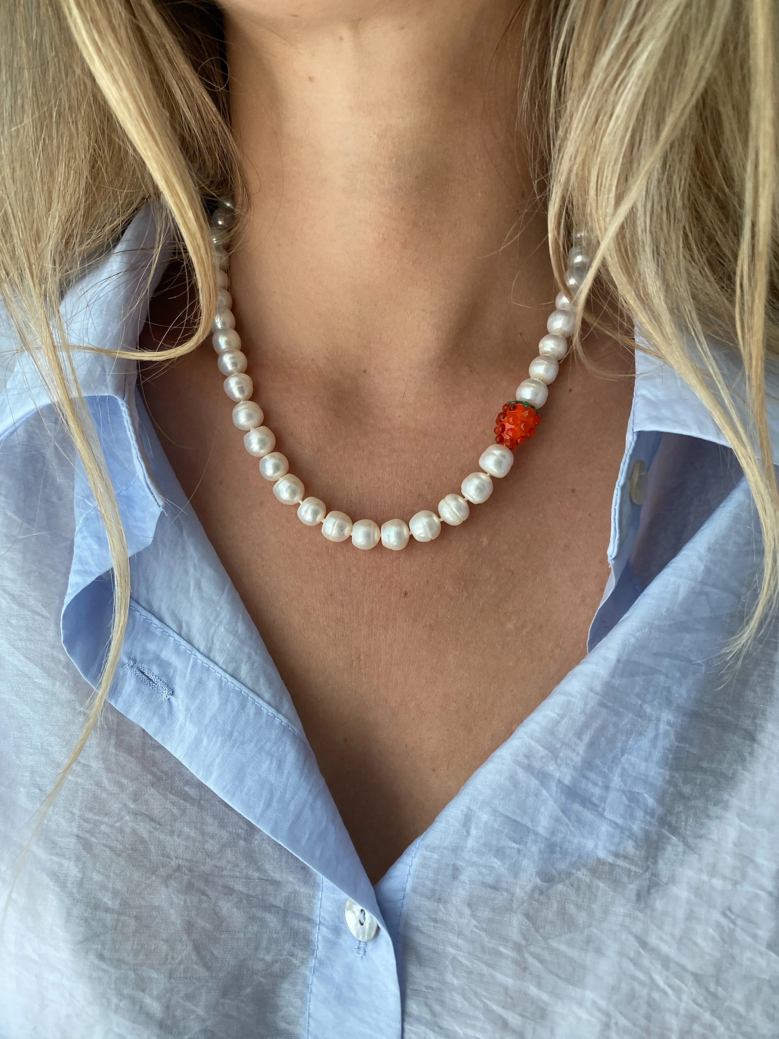 AMBER Pearl Necklace | Cloudberry