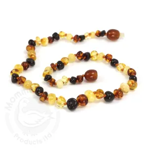 Amber Teething Baroque Multi Baby Necklace