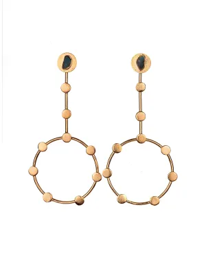 Amy Constellation Collection Colombian Raw Emerald & 24k Gold Plated Earrings