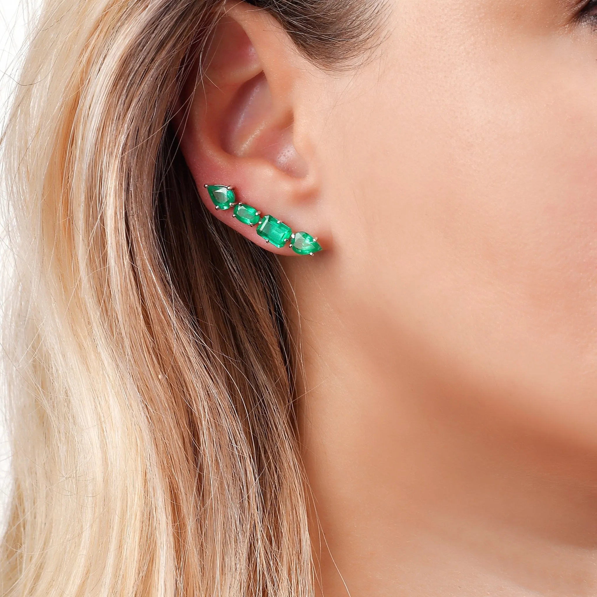 Anouk Climber Earrings - WG