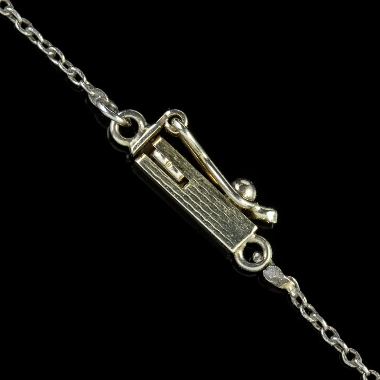 Antique Suffragette Heart Pendant Necklace Platinum 18Ct Gold Edwardian Circa 1910