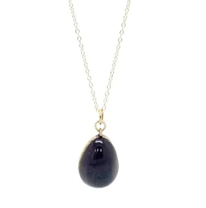 Antique Victorian Cabochon Garnet Gold Necklace