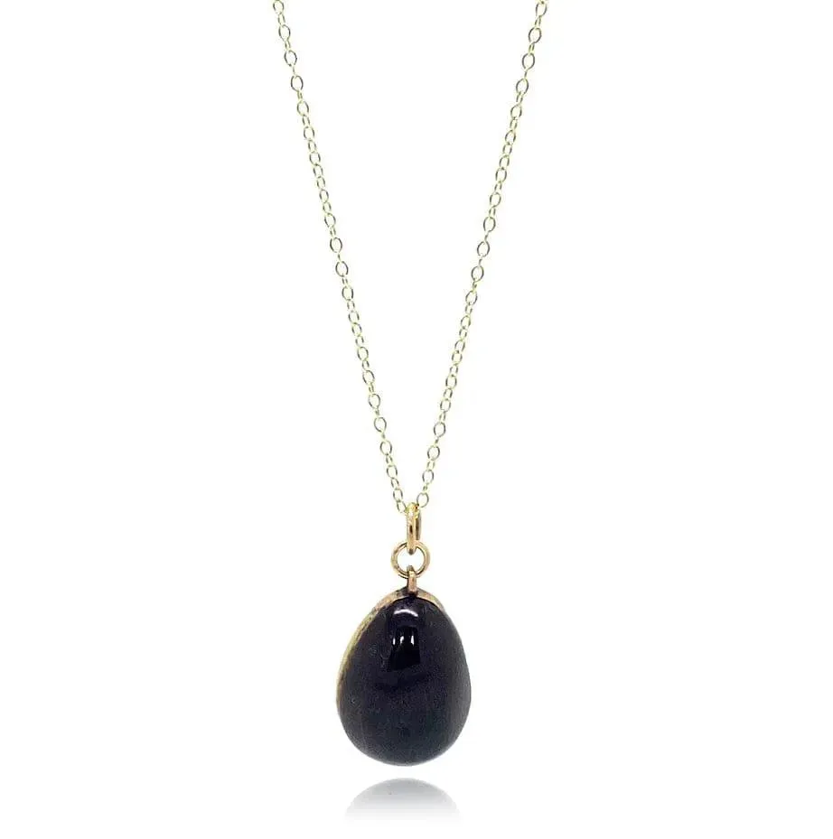 Antique Victorian Cabochon Garnet Gold Necklace
