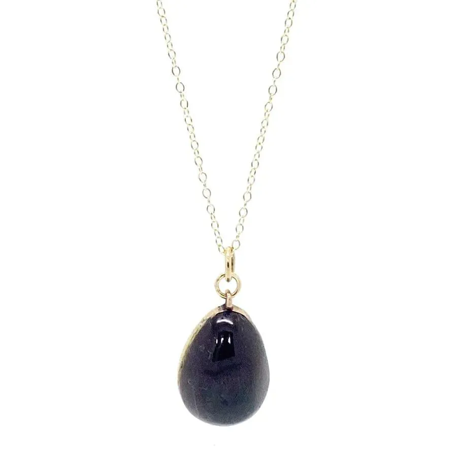 Antique Victorian Cabochon Garnet Gold Necklace