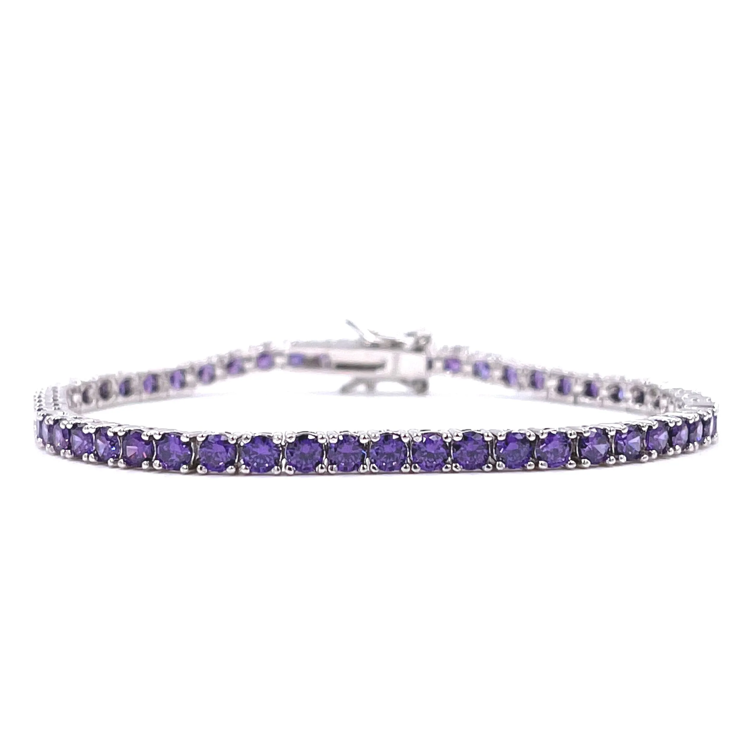 Ashley Gold Sterling Silver Colored CZ Bracelet