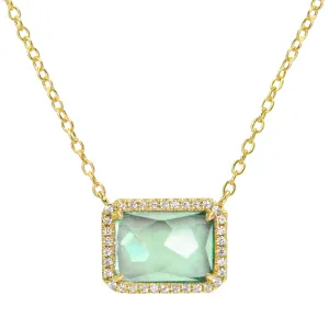 Atiena - Lab Created Rectangle Gemstone Necklace