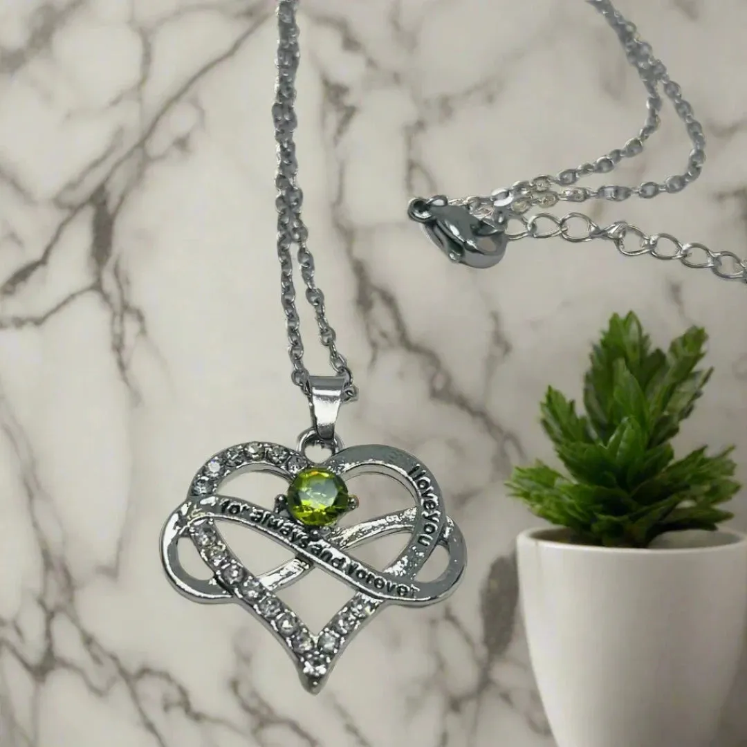 August  Birthstone  Peridot Necklace