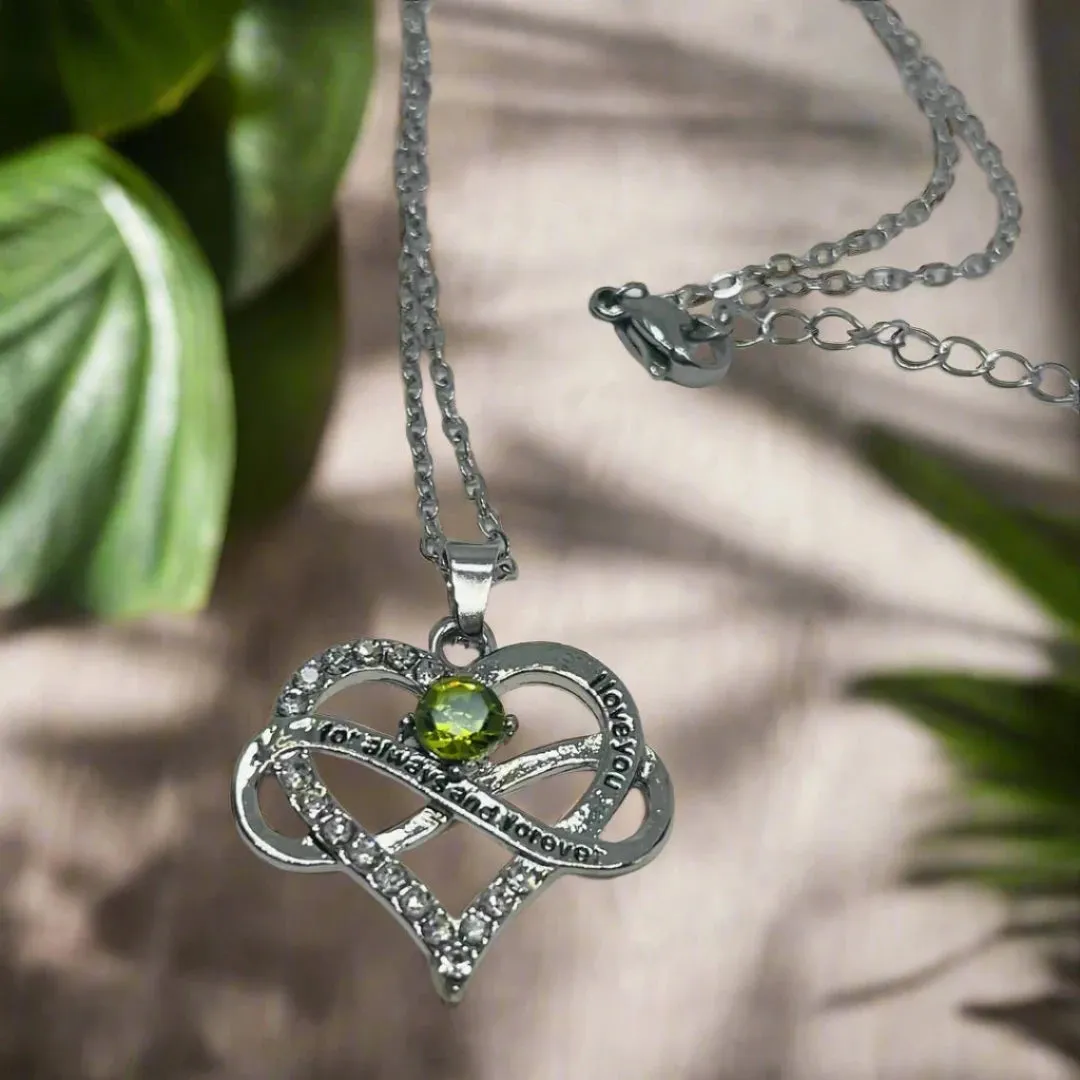 August  Birthstone  Peridot Necklace