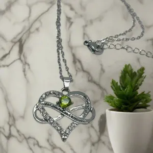 August  Birthstone  Peridot Necklace