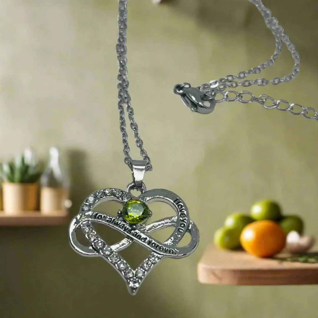 August  Birthstone  Peridot Necklace