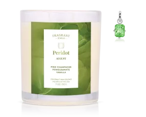 August Peridot Birthstone Charm - Jewel Candle