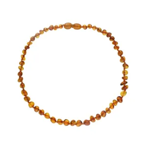 Baltic Amber Small Dark Beaded Baby Teething Necklace