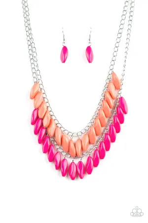 Beaded Boardwalk - Pink Necklace - Paparazzi Accessories