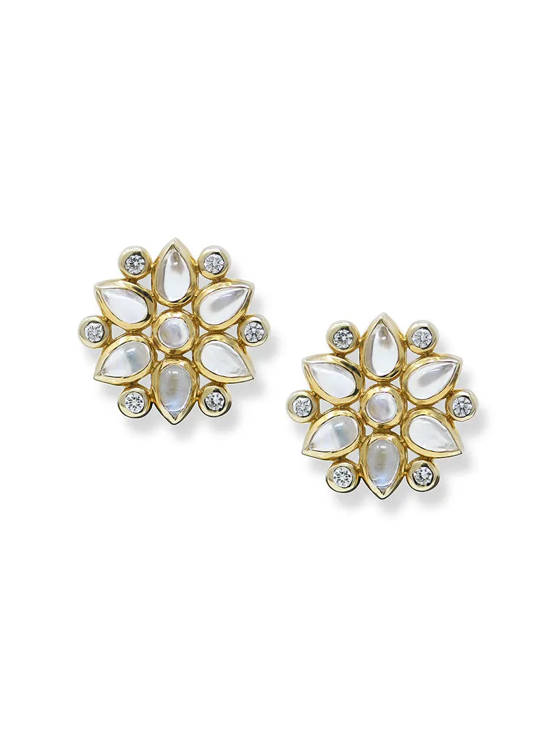 Bezel Bouquet Petal Studs